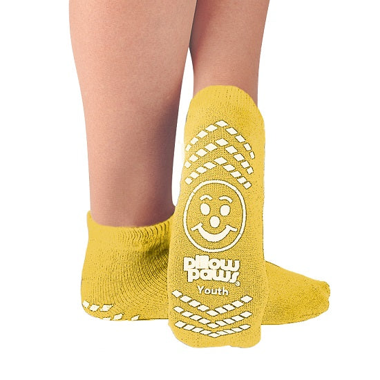 Principle Business Single-Imprint Terries Slipper Socks - Pillow Paws Single Imprint Terries Slipper Socks, Child 8-4.5, Yellow - 3942