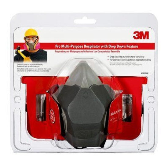 3M Professional Multipurpose Respirator with Drop-Down - RESPIRATOR, PROF, MULTI-PURPOSE, DROP DOWN - 7010377307