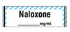 Shamrock Scientific Labels Coded to ASTM Color Standards - Removable Naloxone Label, White with Blue Strip Tape - SA-251