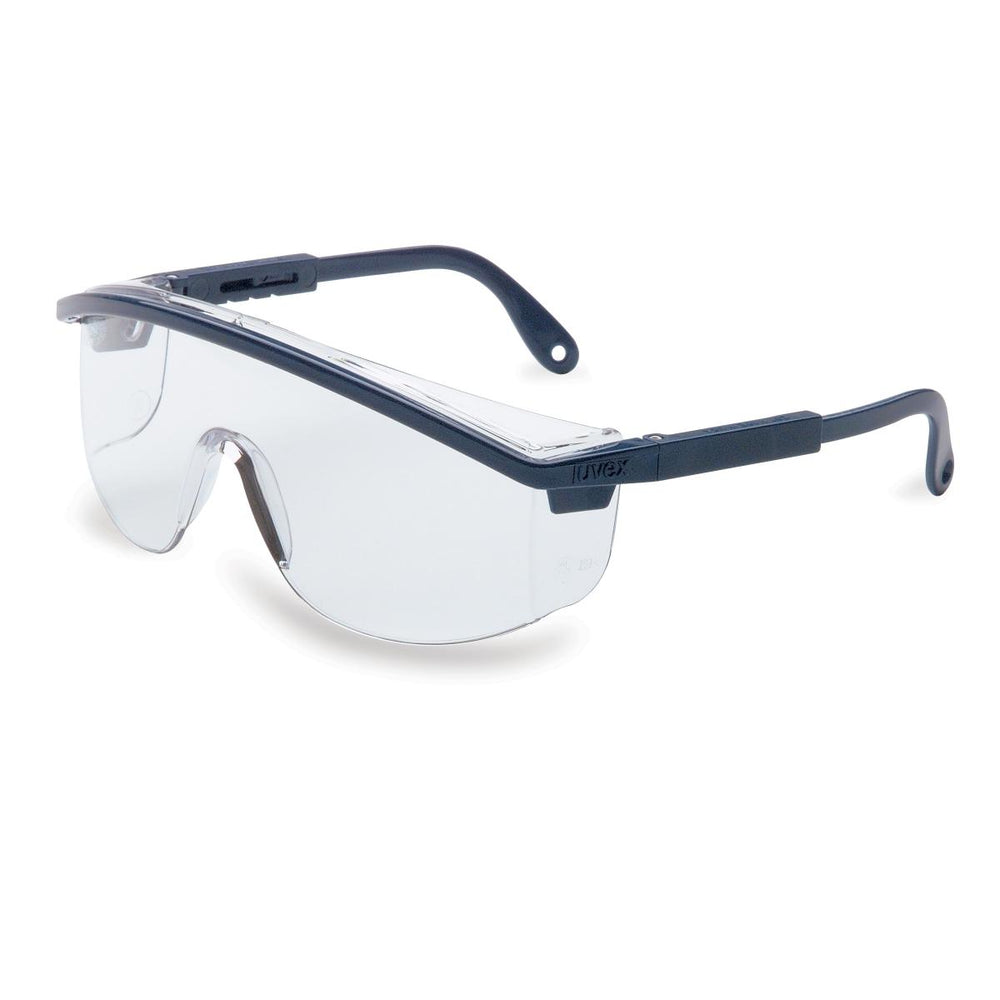 Sperian Protection Uvex Astrospec 3000 Glasses - Uvex Astrospec 3000 Glasses with Spatula Temples, Blue Frame and Uvextreme Anti-Fog Clear Lens - S129C