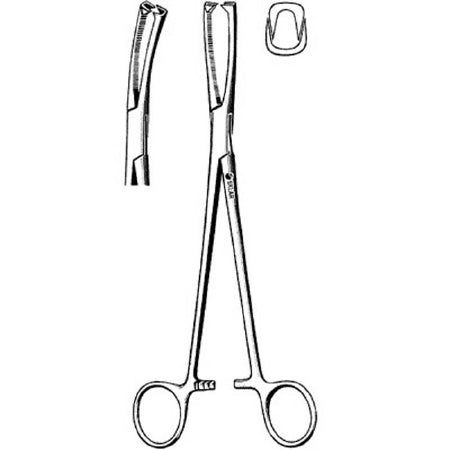 Sklar Jacobs Vulsellum Forceps - Jacobs Vulsellum Forceps, Serrated, Angled, Stainless Steel, 8-1/4" - 91-2382