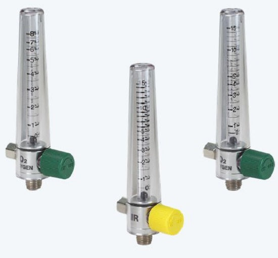 Precision Medical Flowmeter Accessories / Parts - Compact Flowmeter with Puritan-Bennett Adapter, 0-15 LPM O2 - 8MFA1008PTO