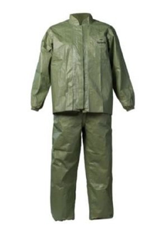 DuPont Tychem 2000 Jacket / Bib Overalls - Tychem 2000 SFR Jacket and Bib Overall, Green, Size L, Bulk Packed - QS750TGRLG000400