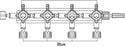 Smiths Medical 4-Way Stopcocks w/Extension - STOPCOCK 4-WAY 4 GNG HFLOW W/SWIVEL - MX934Z4LM