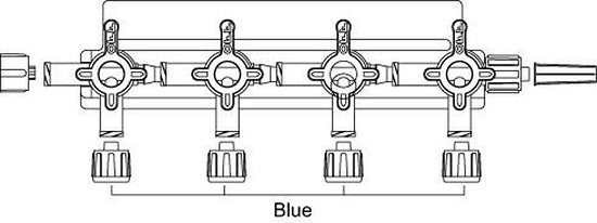 Smiths Medical 4-Way Stopcocks w/Extension - STOPCOCK 4-WAY 4 GNG HFLOW W/SWIVEL - MX934Z4LM