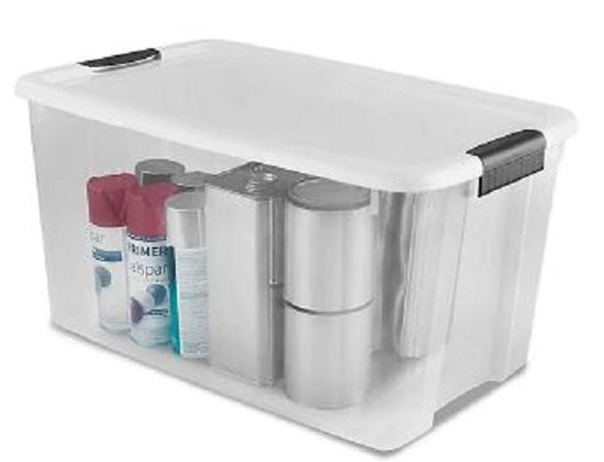 Sterilite Corporation Clear Ultra Storage Boxes - Clear Plastic Storage Container, 26" x 16" x 14" - S-14600