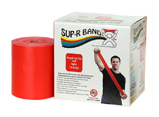 Fabrication Enterprises Inc Sup-R Band Exercise Bands - SUP-R BAND, 50YD, RED, LTX FREE, LVL3 - 10-6322