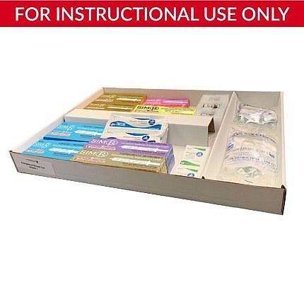 Diamedical Usa Equipment LLC Loaded Crash Cart and Drawer Kits for Educational Use - 5-Drawer Emergency Crash Cart Refill Kit for Educational Use Only, Includes 5 Loaded Drawers - LC027921