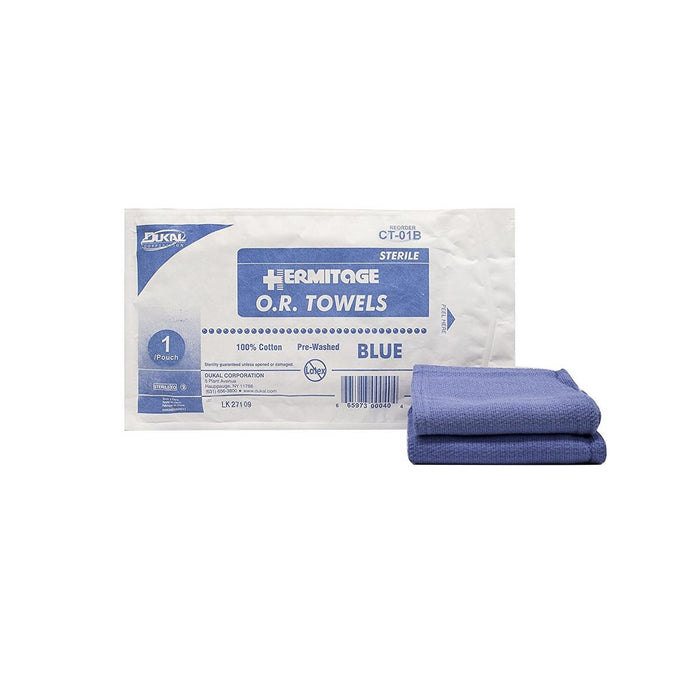 Dukal Corporation O. R. Towels - Nonsterile O. R. Towel, 17" x 26", Blue - CT-1730B