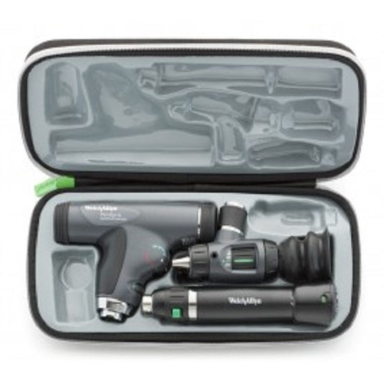 Welch Allyn PanOptic HPX Ophthalmoscope & Accessories - 3.5 V LED PanOptic MacroView Diagnostic Set, Lithium-Ion Handle with 11820 PanOptic Ophthalmoscope and 23820 Macroview Otoscope - 97800-MSL