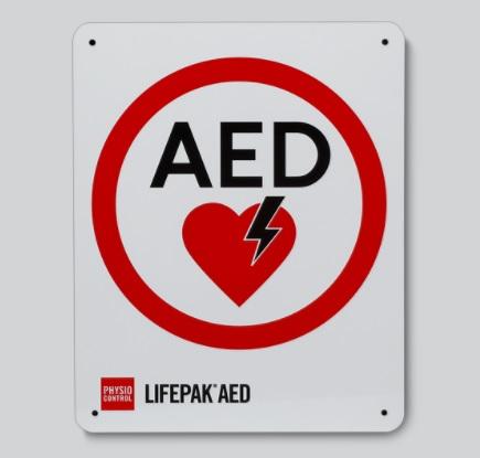 Physio-Control AED Wall Signs - SIGN, WALL, W/LOGO, TENT, 7X8 - 11998-000329