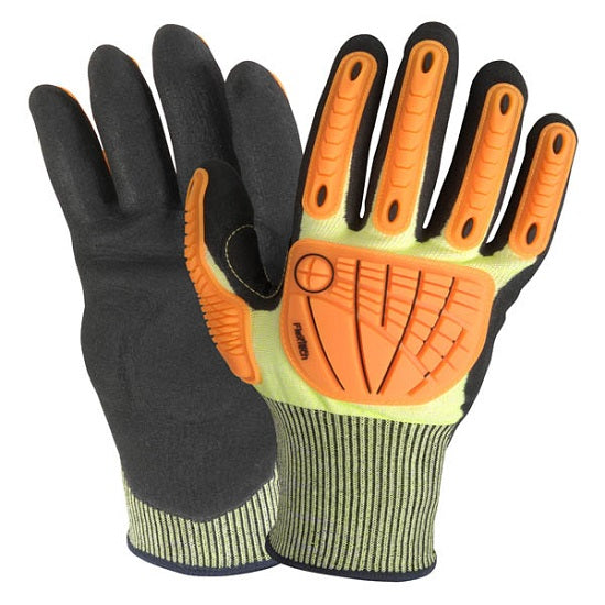 Wells Lamont FlexTech I2469 Impact Glove - Flextech I2469 A4 Nitrile-Palm Impact Gloves, ANSI 4, 15 Gauge Knit, Size S - I2469S