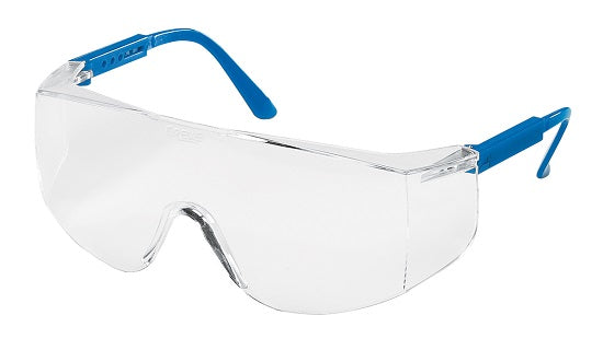 MCR Safety Tacoma Safety Glasses - Tacoma Safety Glasses with Clear Lens and Blue Frame - TC120