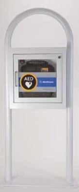 Physio-Control Corpo AED Floor Stand Cabinets with Alarm - CABINET, FLOOR STAND, W/ALARM, F / AED, WHITE - 11210-000028