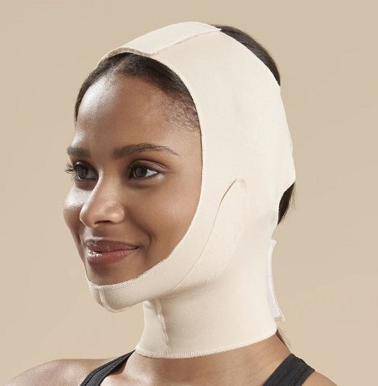 Marena Group Post-Surgical Facial Compression Masks - Post-Surgical Facial Compression Mask, Medium-Coverage with Full Neck Coverage, Size M - FM300-C-M-H