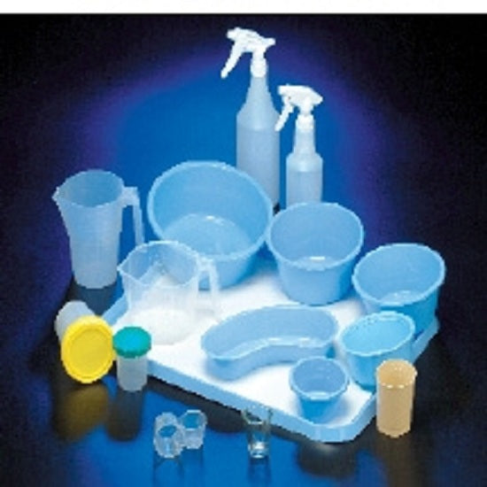 DeRoy Plastic Bottles, Bowls and Cups - Bowl, Plastic, Sterile, Blue, 16 oz. - 10-3202