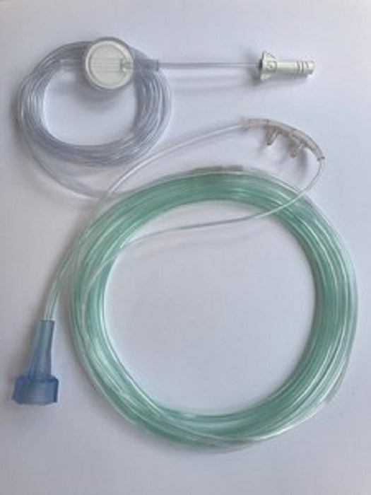 Salter Labs Divided CO2 Sampling / O2 Delivery Cannula - Divided Nasal Cannula, O2/Co2 Filtered, 7' - 4MSF3-7-6-25