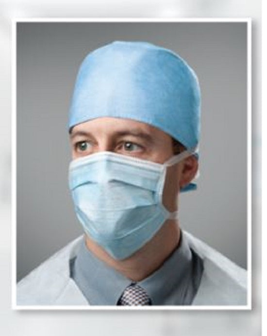 Tronex Company Surgeons Caps - Unisex Tie Back Surgeon Cap, Blue, One Size Fits Most - 4242B