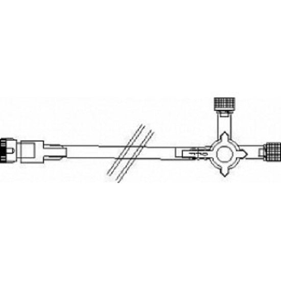 ICU Medical Pressure Tubing Extension Sets - High Pressure Tubing Extension Set with 3 Way Stopcock, 12" - 42409-11