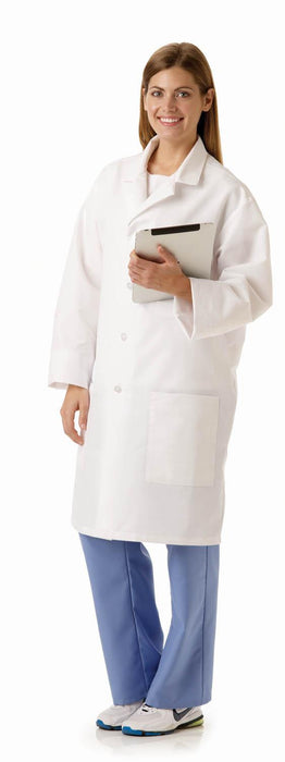 Medline Unisex SilverTouch Staff Length Lab Coats - Silvertouch Lab Coat, Size 2XS - 87052STXXS