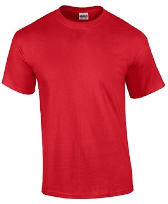 Gildan Activewear Short Sleeve T-Shirts - Unisex 100% Cotton Short Sleeve T-Shirt, Red, Size 2XL - 52691327