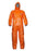 DuPont Tychem 6000 Coveralls - Tychem 6000 Zipper Front Coverall with Hood, Elastic Wrist and Ankle, Storm Flap, Orange, Size M - TFCHA5TORMD002500