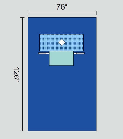 Welmed Inc Surgical Drapes - Surgical Drape, Thyroid, 77" x 122" - 1222-2140