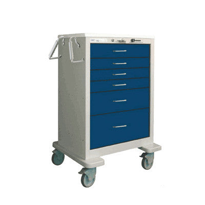 DiaMedical USA Empty 5-Drawer Emergency Crash Cart - Empty 5-Drawer Emergency Crash Cart - CS037912