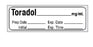 Shamrock Scientific Medication / Drug Labels - Anesthesia Drug Label for Syringe Identification, Toradol, 1/2" x 500", Red - SA-3223-EXP-PRE