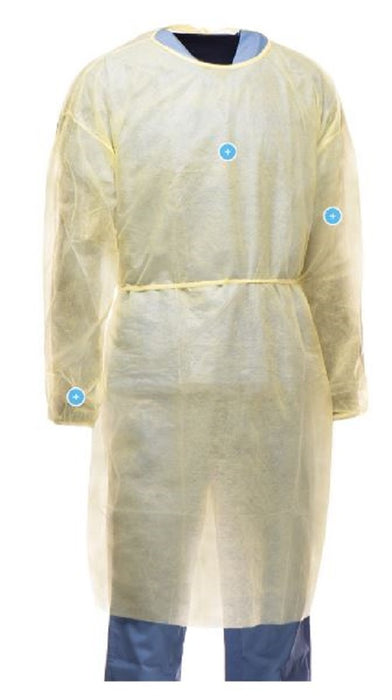 Tronex Company Fluid-Resistant Spunbond Gowns - Fluid-Resistant Gown with Elastic Cuff, Size XL - 548835Y