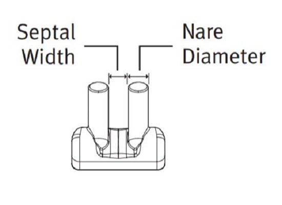 Fisher and Paykel Infant Nasal Prongs - Infant Nasal Prong, 3 mm Nare, 2 mm, Septal Width - BC3020-10