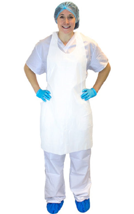 Safety Zone Disposable Blue Aprons - APRON, PLASTIC, DISPOSABLE, 24X42 - DAP1.25-24X42