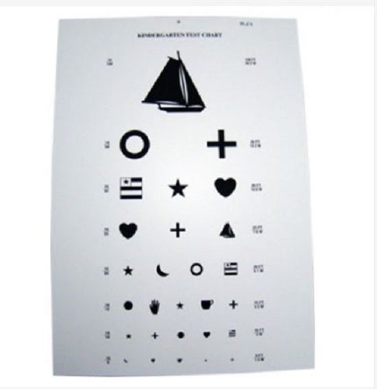 Lombart Instrument Kindergarten Eye Chart - Eye Chart, Kindergarten, 10' - KIN10