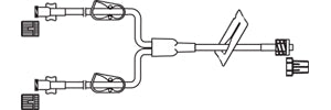 Codan Extension Sets - 7" Codan Extension Set, 2 Color, Female Luer Lock, 4 mL - BC554