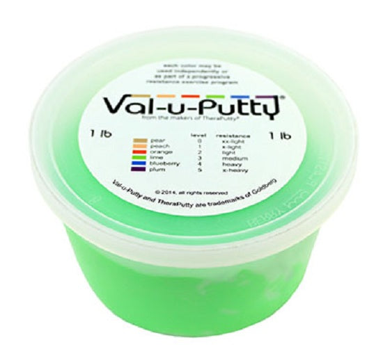 Fabrication Enterprises Val-u-Putty Exercise Putty - DBD-PUTTY, VALU, 1 LB, MEDIUM, LIME - 10-3943