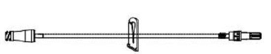 ICU Medical Extension Sets with Small Bore - Small Bore Rotating Luer Extension Set with Needle-Free Connector, 14" - B33109