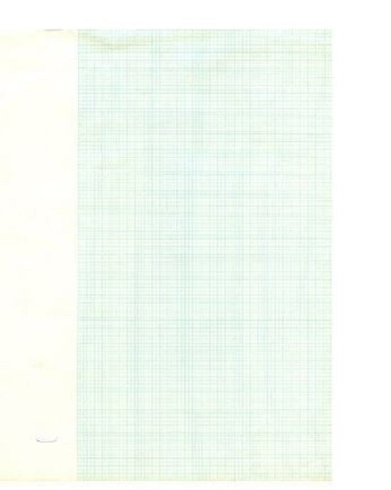 Print Media Fanfold Chart Paper - Fan-Fold Chart Paper, 214" x 280" x 300", Green - 4358423