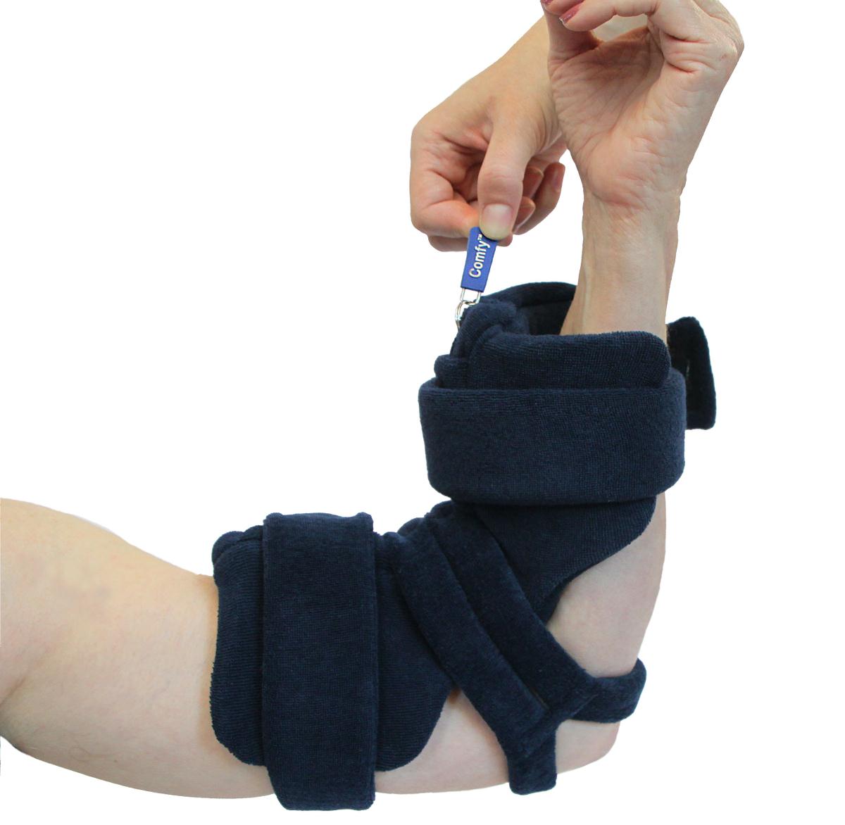 Comfy Splints Comfy Splint Locking Elbow Orthosis - SPLNT, LCKING ELB / PULL RNG, ADLT, NVY, HLINR - LE-101-H