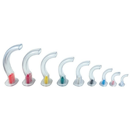 SunMed Color-Coded Guedel Airways - Disposable Guedel Oral Airway, Clear, Premature, 30 mm - 1-5010-30