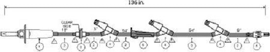 ICU Medical Primary Administration Sets - Primary IV Administration Set, 15 Drop, 136" - B9900-325