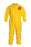 DuPont Tychem 2000 Coveralls - Tychem 2000 Zipper Front Coverall with Elastic Wrist and Ankle, Storm Flap, Yellow, Size 2XL, Bulk Packed - QC125BYL2X001200