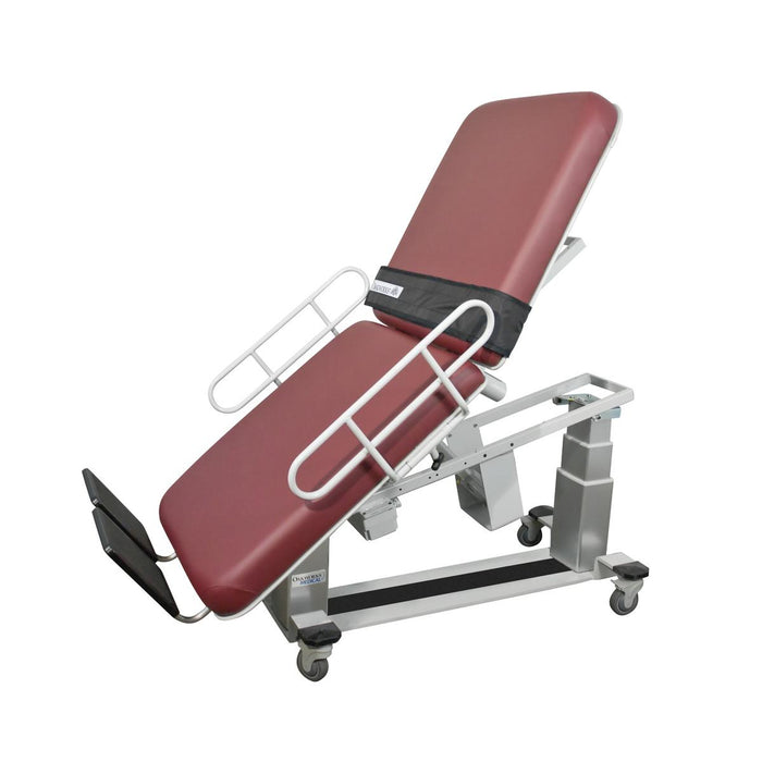 Oakworks Vascular Tables with Fowler - Vascular Table with Fowler, Electric, 4 Motion, Multifunctional Hand Control, 27" Width, 550 lb. Capacity, 70° Reverse Trendelenburg, Pewter - 66783-T29