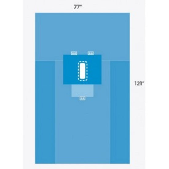 Cardinal Health Laparotomy Drapes - Laparotomy Drape Sheet, 3 x 12 Fenestration - 29411