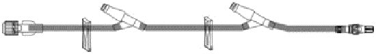 ICU Medical Small Bore Extension Set - Small Bore Extension Set with 2 Clamps, Rotating Luer, 24 Hour, 21" - B99052