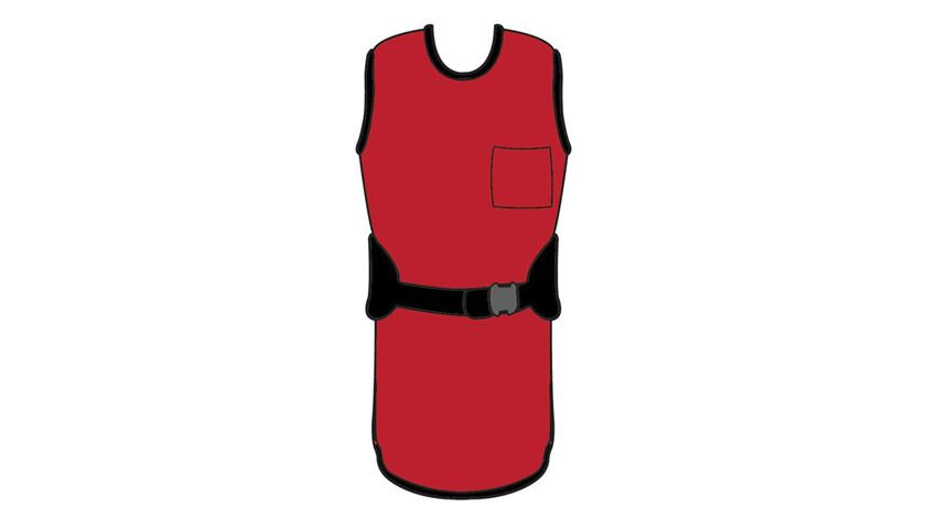 Alimed AliMed Grab 'n Go Back Aid Radiation Aprons - Ultralite Apron, Lead-Free, Burgundy, Size XL - 937189