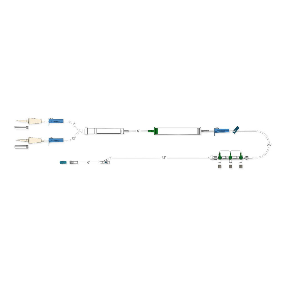 Codan Blood Administration Sets - 17" Bifurcated Blood Administration Set with Spin Lock - B870