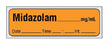 Shamrock Scientific Precut Syringe Labels - Precut Syringe Label, Midazolam, Orange - SA-212-DTI-PRE