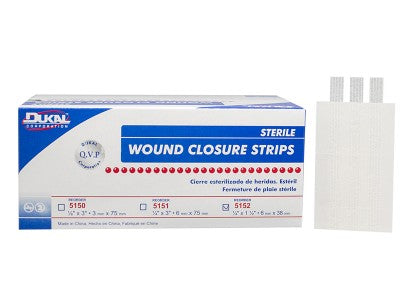 Dukal Corporation Wound Closure Strips (Sterile) - Sterile Wound Closure Strips, 1/2" x 4" - 5157