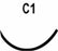 Surgical Specialties Chromic Gut Sutures - Chromic Gut Suture, C-1, 6-0, 12" - 1242B