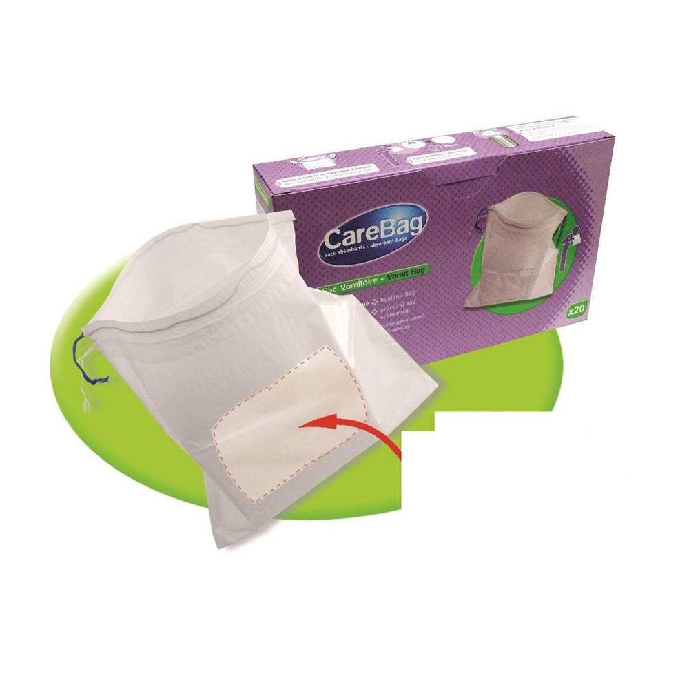 Cleanis Carebag Vomit Bag with Super Absorbent Pad - BAG VOMIT PAD HOLDER - 9610144